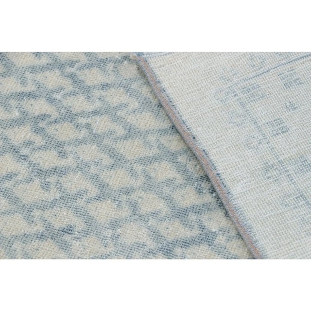 Textile Vintage Turkish Rug in Blue With Geometric Paisley Patterns, From Rug & Kilim For Sale - Image 7 of 7