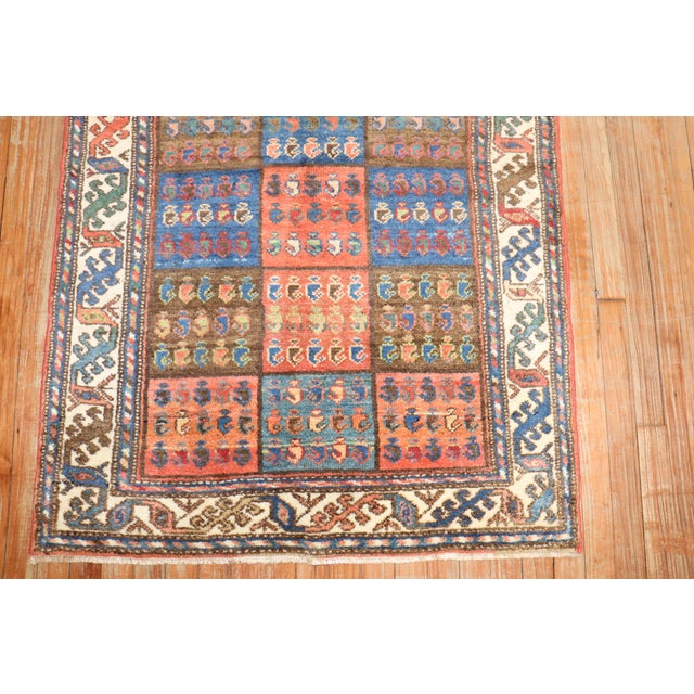 Antique Garden Box Persian Bakhtiari Scatter Rug - 3'3" x 4'10" For Sale - Image 9 of 9