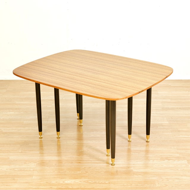 1950s Drop Leaf Dining Table by E Gomme For Sale In Los Angeles - Image 6 of 12