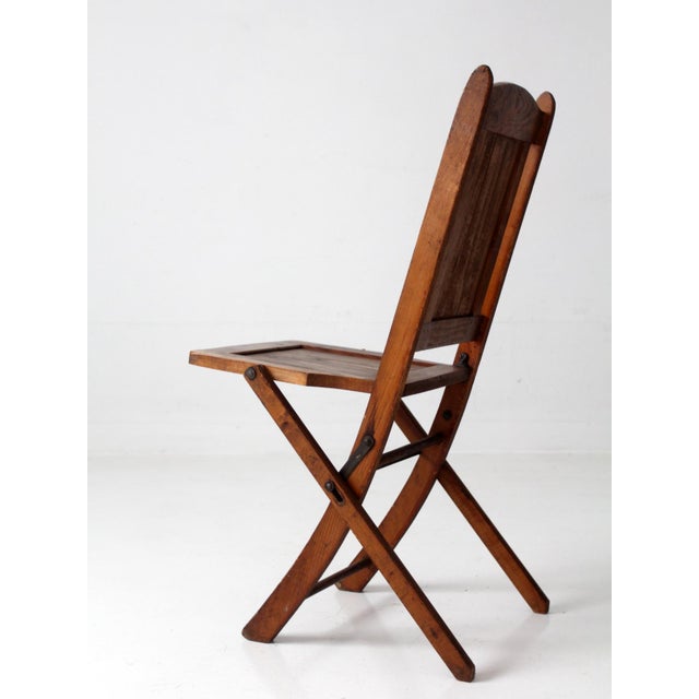 Early 20th Century Antique Ioof Odd Fellows Wood Folding Chair For Sale - Image 5 of 17