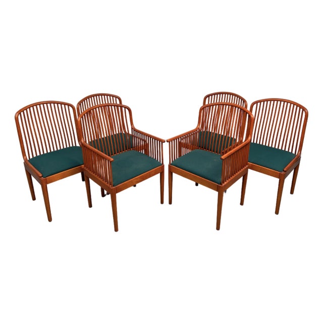 Mid 20th Century Set of Six Davis Allen for Knoll Studio "Exeter" Dining Chairs For Sale