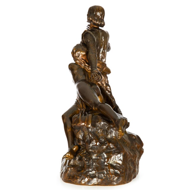 French Art Nouveau Bronze Sculpture Wagner’s “Tannhauser” After Louis Chalon For Sale - Image 4 of 18