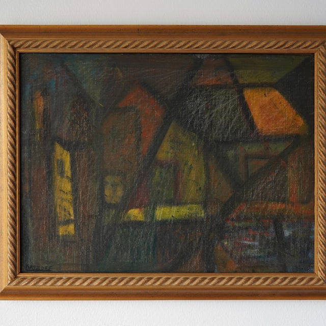 Signed Katzoff Mid 20th Century Abstract Framed Painting For Sale - Image 4 of 11