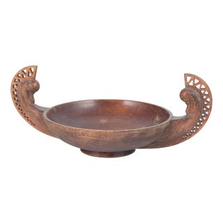 Vintage Hand-Carved Wooden Bowl by Germund Paaer for Kalevala Koru, 1930s For Sale