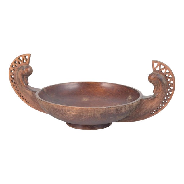 Vintage Hand-Carved Wooden Bowl by Germund Paaer for Kalevala Koru, 1930s For Sale