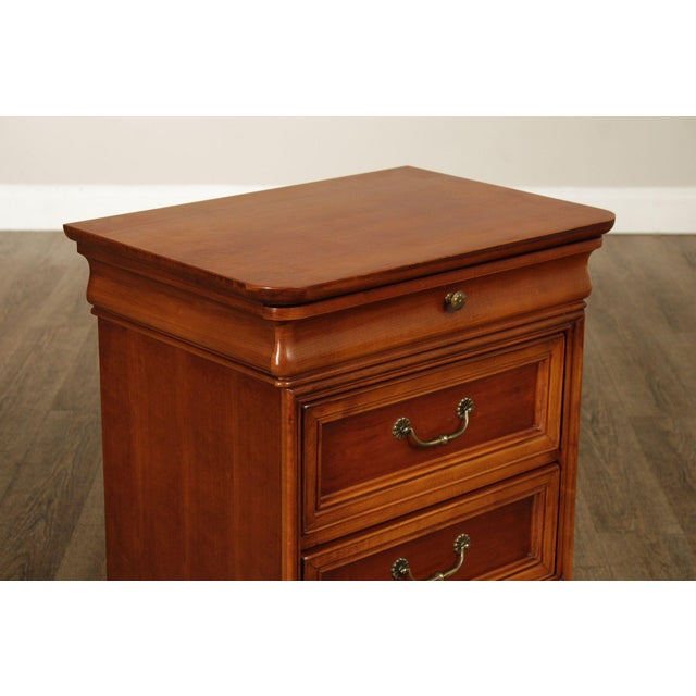 Lexington 'Chez Michelle' Pair Of Cherry Louis Philippe Style Three-Drawer Nightstands For Sale - Image 10 of 18