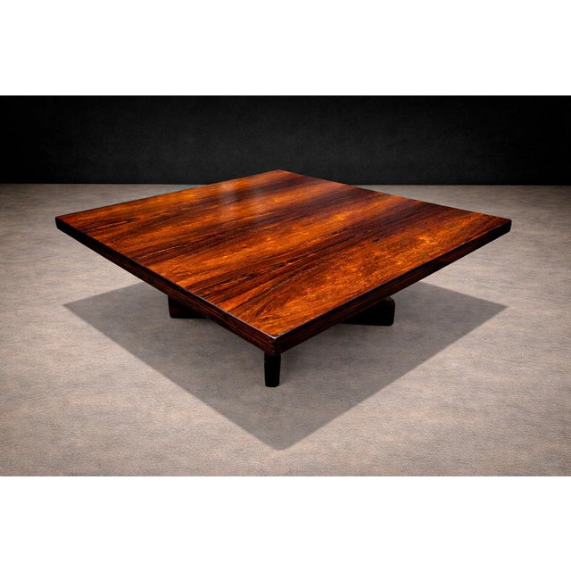 Brown Chanceler Coffee Table in Rosewood and Metal, Jorge Zalszupin, 1960s For Sale - Image 8 of 9