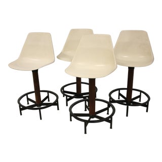 Arthur Umanoff for Burke Bar Stools - Set of 4 For Sale