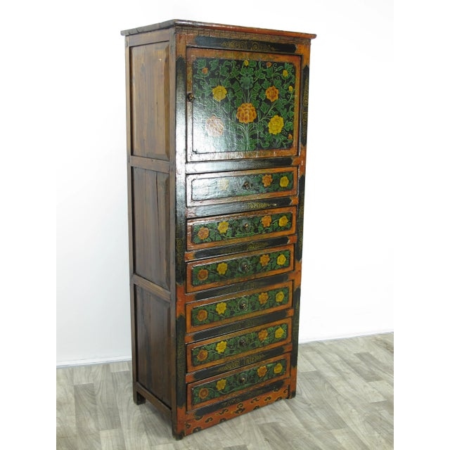 Late 19th Century Tibetan Chest With 6 Drawers For Sale - Image 4 of 13