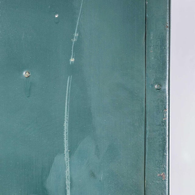 1920s French Industrial Dark Green Metal Cabinet, 1920s For Sale - Image 5 of 11