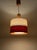 Gold Mid-Century Modern Teak, Chipboard and Wool Pendant Lamp, 1960s For Sale - Image 8 of 10