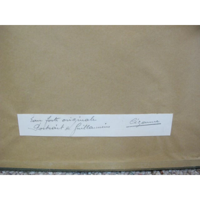 Early 20th Century Paul Cezanne French Portrait of Guillaumin With Hanging Man Original Etching For Sale - Image 5 of 6