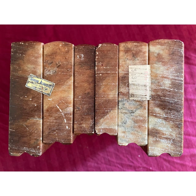 Stone Mid Century Trompe l'Oeil Italian Alabaster Bookends of Books For Sale - Image 7 of 9