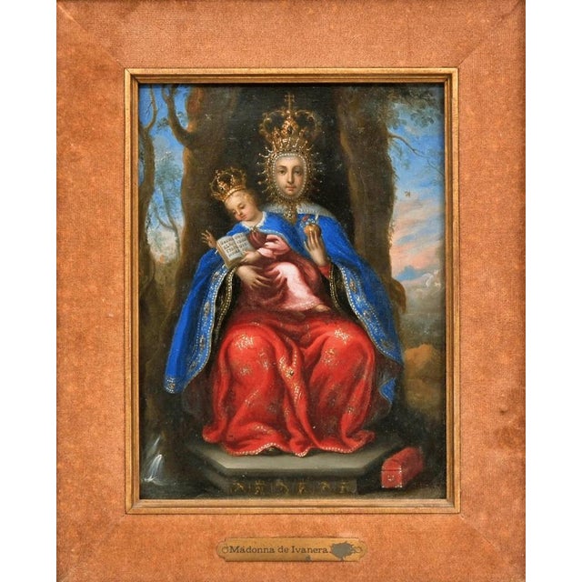 Spanish Artist, Our Lady of Valvanera, Oil on Copper, 17th Century For Sale - Image 9 of 11