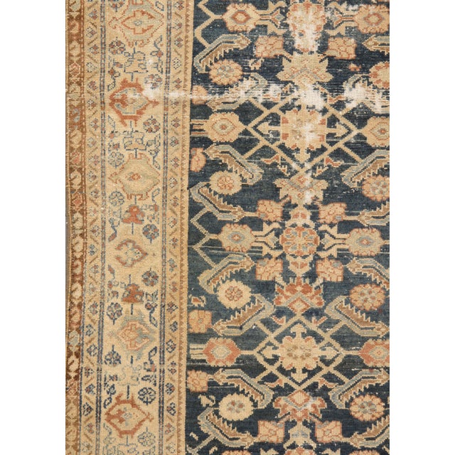 Antique Circa 1900 Slightly Distressed Malayer Area Rug 4'4 X 5'5 For Sale - Image 4 of 11