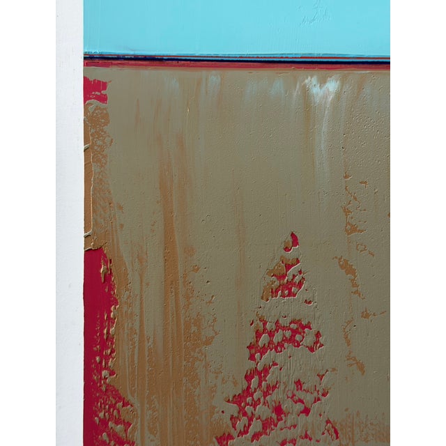 Wood Contemporary Abstract Oil on Canvas/Wood "#1796" by Arvid Boecker For Sale - Image 7 of 8