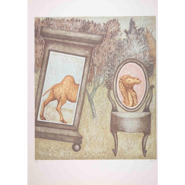 Contemporary Enrico Benaglia, The Camel, Lithograph, 1990s For Sale - Image 3 of 4
