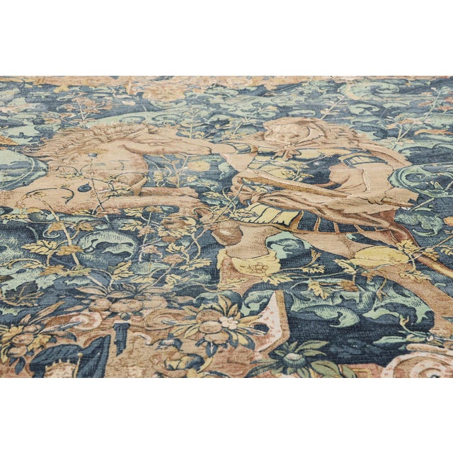 Mid 20th Century Vintage Chinese Aubusson Tapestry, 07'10 X 06'10 For Sale - Image 5 of 10