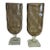 Pair ofHand-Blown Smoky Brown Bubble Glass Hurricanes For Sale