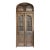 Entry Doors Antique Carved Wood and Wrought Iron For Sale