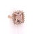 Tourmaline Rubellite Diamond Ring 14k Rose Gold 7.45 TCW Certified, Size 6.5 For Sale - Image 15 of 17