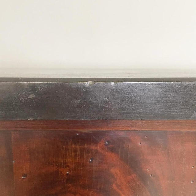 Empire Italian Console Table in Black Marble and Walnut Wood, 1820s For Sale - Image 9 of 14