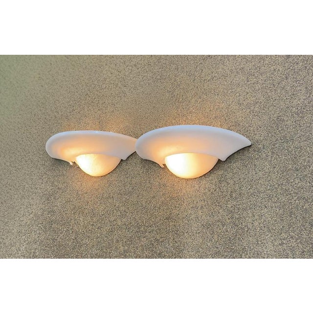 1970s Large Art Deco Alabaster Wall Lamps, 1970s, Set of 2 For Sale - Image 5 of 18