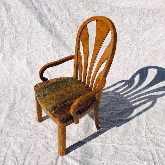 Contemporary Contemporary Thomasville Southwest Design Oak Arm Chair For Sale - Image 3 of 10