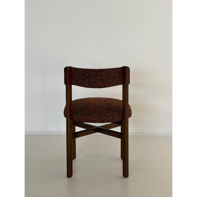 Wooden Dining Chairs with Animalier Upholstery, 1970s, Set of 6 For Sale - Image 3 of 15