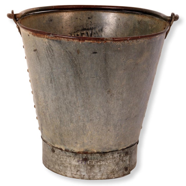 Antique Galvanized Riveted Bucket Chairish