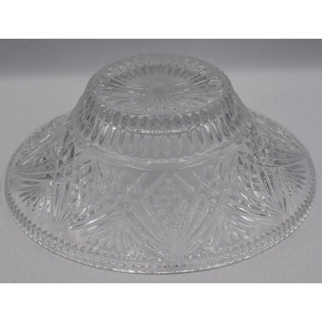 Mid 20th Century Mid 20th Century Bohemian Modern Czech Republic Crystal Pedestal Fruit Bowl Centerpiece For Sale - Image 5 of 6