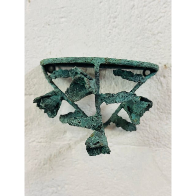 Metal Hand Crafted Bronze Wall Brackets For Sale - Image 7 of 10