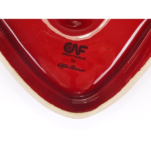 Red Ceramic Ashtray by Alfa Romeo, Italy, 1970s For Sale - Image 16 of 17