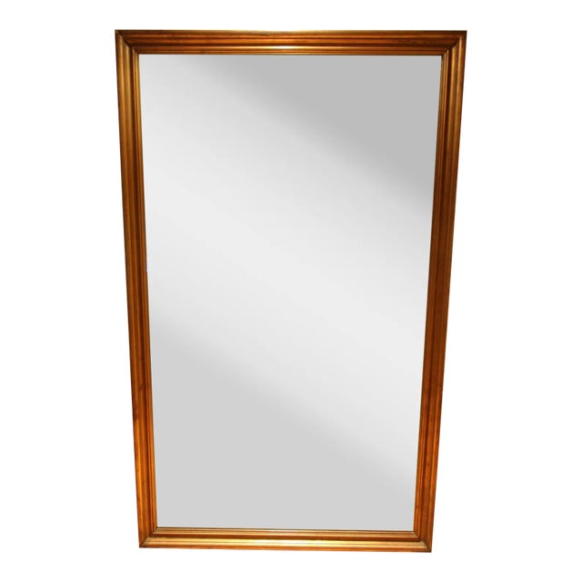 Large 1980s Gilt Wood Mirror For Sale