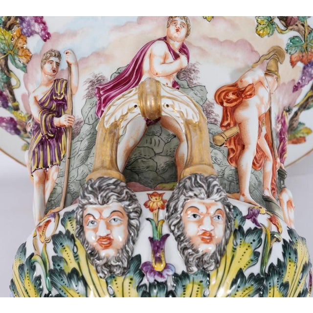 Large Antique Italian Urns from Capodimonte, Naples, 19th Century, Set of 2 For Sale - Image 16 of 18