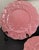 Vintage 1980s Bordallo Pinheiro “Ingrid Pink” Floral Embossed Plates- Set of 4 For Sale - Image 10 of 11