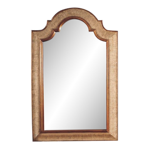 Late 20th Century Bassett Furniture Antique Silver and Gold Leaf Hollywood Regency Mirror