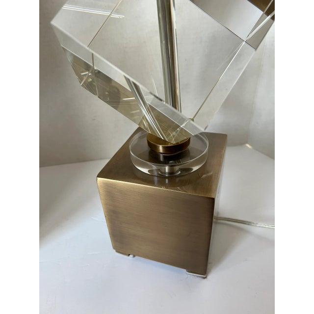 Cristino Crystal Cube Lamp For Sale - Image 4 of 6