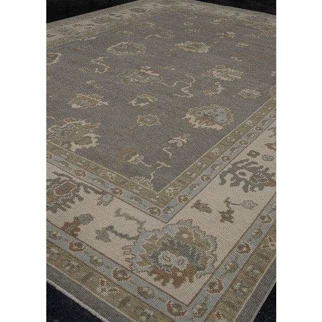 Turkish Oushak Rug 9' x 12'4" For Sale - Image 4 of 10