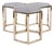 Hexagonal Gold Stainless Steel Table Set For Sale