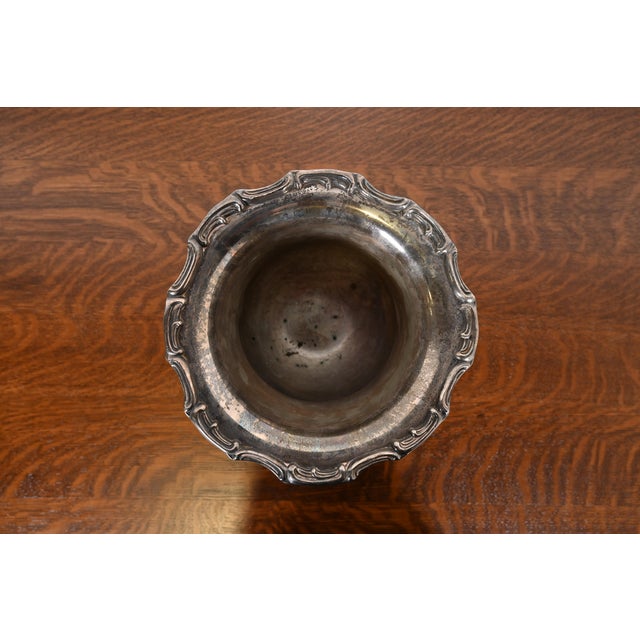 1940s Tiffany & Co. Style Art Deco Silverplate Champagne Bucket or Wine Cooler For Sale - Image 5 of 12