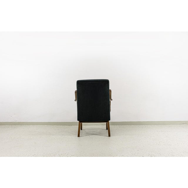 Black Vintage Armchair by Jaroslav Šmídek for Ton, Czechoslovakia, 1960s For Sale - Image 8 of 14