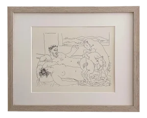 "Le Repos Du Sculpteur III" 1956 German Lithograph by Pablo Picasso