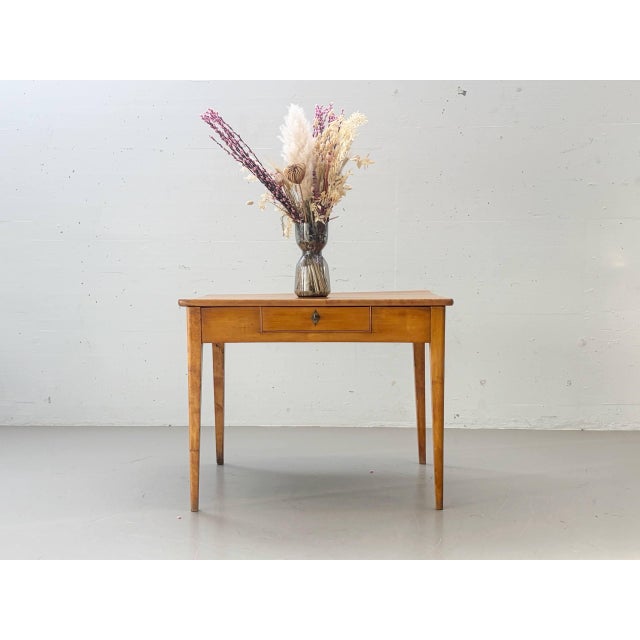Biedermeier Table in Cherry Wood with Drawer, 1800s For Sale - Image 15 of 18