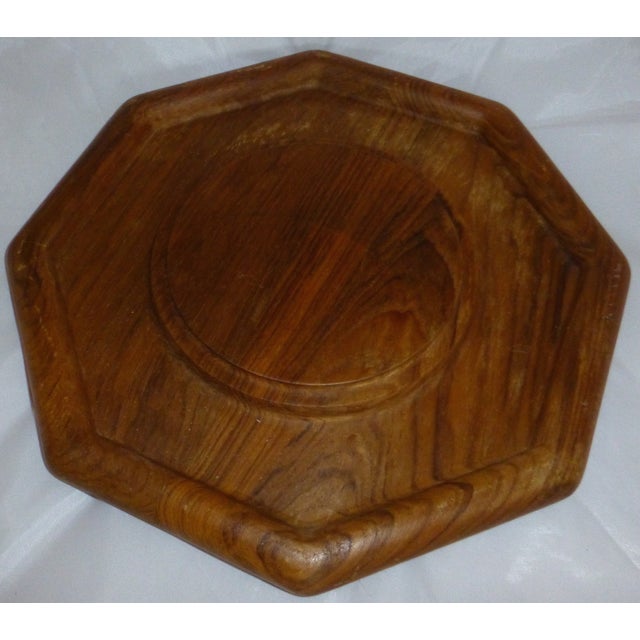 Teak Cheese and Cracker Serving Dish Chairish