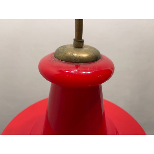 Red Murano Glass Pendant Lamp, 1950s For Sale - Image 10 of 15
