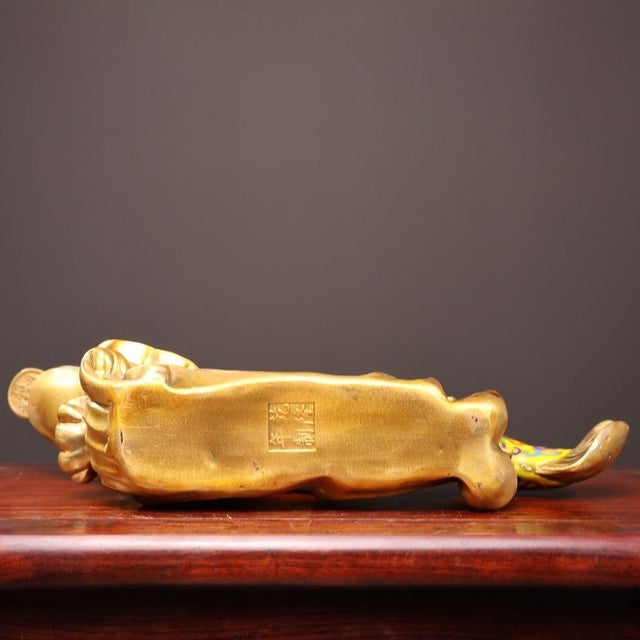 Late 19th Century Cloisonné Enamel Fish Statue on Gilt Base, 3.05kg For Sale - Image 9 of 9
