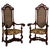Pair of Spanish Baroque High Back Chairs For Sale