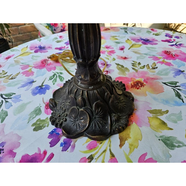 Vintage Tiffany Style Dragonfly Table Lamp For Sale - Image 10 of 12