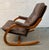 Brown Vintage Bentwood and Leather Rocking Chair For Sale - Image 8 of 12